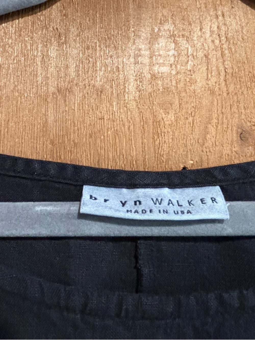bryn Walker 100% Linen Lagenlook Shift Dress Black Size Medium - Picture 3 of 5